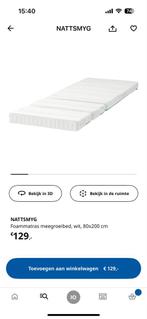 Ikea Meegroeimatras, Ophalen, Eenpersoons, Zo goed als nieuw, 80 cm