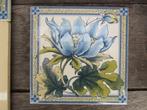 16 stuks Engelse wandtegels met prachtige bloem 15x15cm, Antiek en Kunst, Ophalen