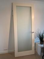 Hoge opdekdeur binnendeur / mat glas, 215 cm of meer, 80 tot 100 cm, Gebruikt, Glas
