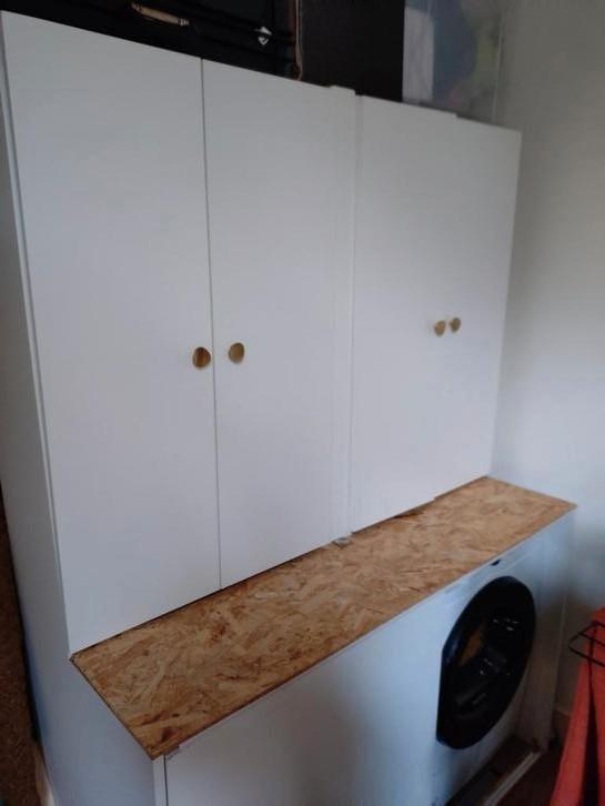 Ikea Nysjon wasmachine kast x2, Huis en Inrichting, Badkamer | Badkamermeubels, Gebruikt, Overige typen, 150 tot 200 cm, 50 tot 100 cm