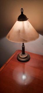 Vintage art deco lampen, gemarmerd glas, staand en hang, Ophalen of Verzenden