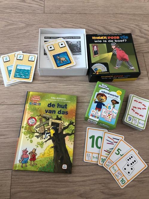 De hut van Das Maan roos vis wie is de boef? Rekenkwartet, Hobby en Vrije tijd, Gezelschapsspellen | Kaartspellen, Zo goed als nieuw