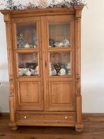 Antiek grenen houten vitrine kast, Antiek en Kunst, Antiek | Meubels | Kasten, Ophalen