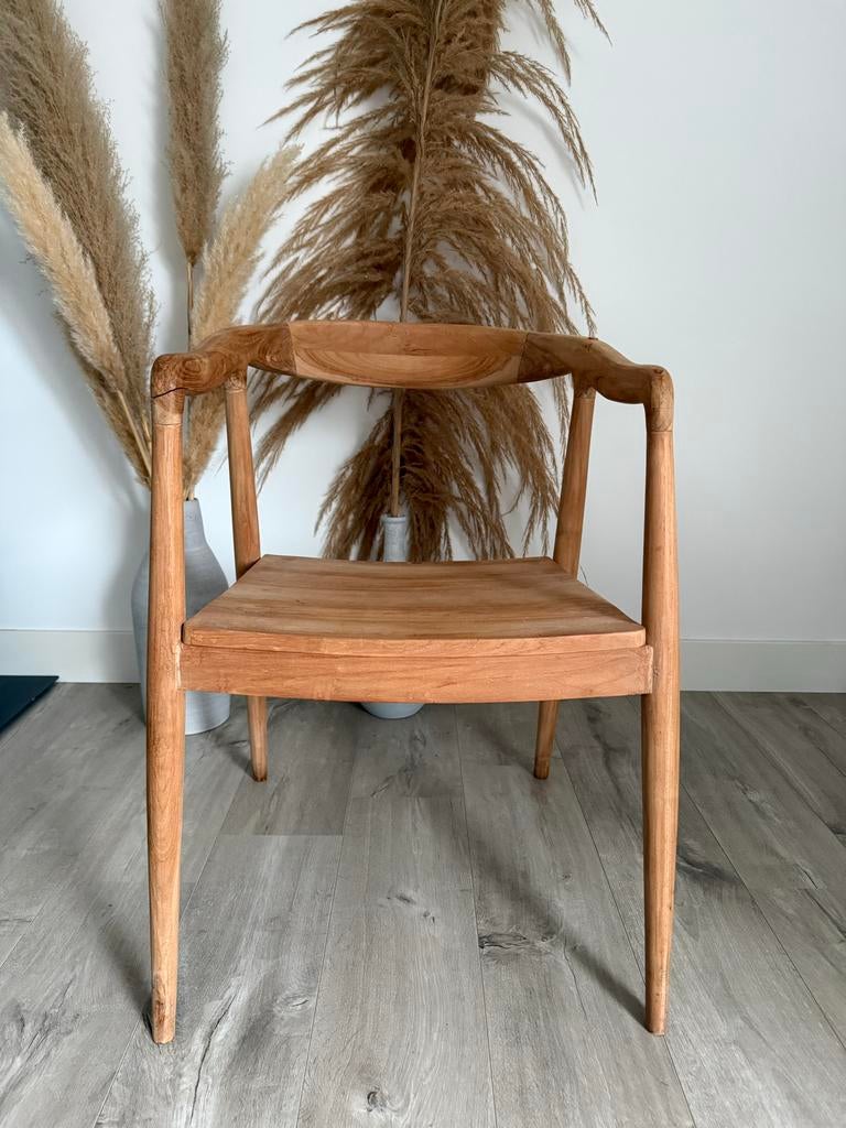 Caddo Lasse Eetkamerstoel Karwei - Houten Stoel, Huis en Inrichting, Stoelen, Gebruikt, Eén, Hout, Bruin, Ophalen