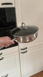 Hapjespan met deksel BK, Huis en Inrichting, Keuken | Potten en Pannen, Gebruikt, Inductieplaat, Ophalen of Verzenden, Rvs