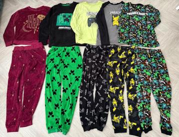 PAKKET Warme Pyjama's maat 164! Minecraft, Pokémon, H P beschikbaar voor biedingen