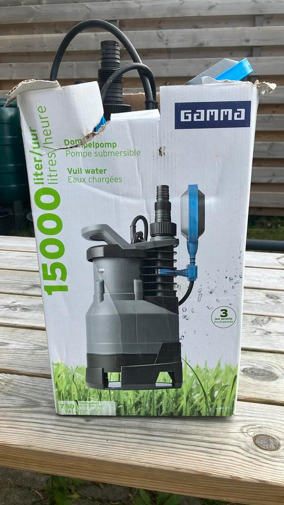 Dompelpomp (vuil water) 1500 liter per uur, Tuin en Terras, Waterpompen, Dompelpomp, Ophalen