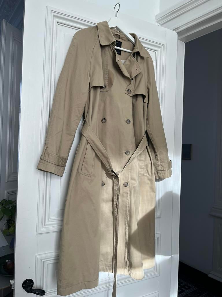 PRACHTIGE BEIGE JAS TRENCHCOAT REGENJAS 44 ZGSTAAT!, Kleding | Dames, Jassen | Zomer, Zo goed als nieuw, Maat 42/44 (L), Beige