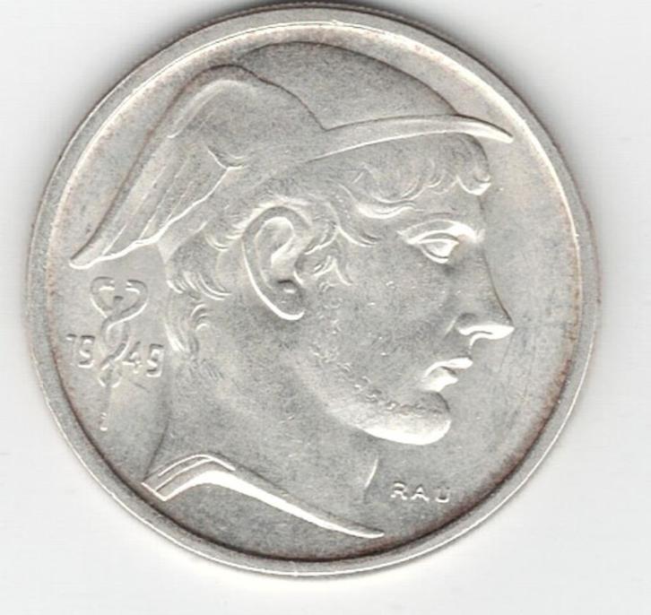25-2055 Belgie 50 franc 1949, Postzegels en Munten, Munten | Europa | Niet-Euromunten, Losse munt, België, Zilver, Verzenden
