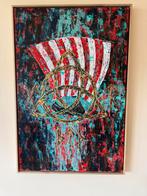 Vikingschip schilderij 115cm* 80cm, Ophalen of Verzenden