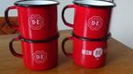 4 Koffiebekkers Van Douwe Egberts Van Emaille., Overige materialen, Overige typen, Ophalen of Verzenden, Zo goed als nieuw