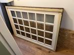 Hardhouten raam met roedes 150 x 108cm, Doe-het-zelf en Verbouw, Glas en Ramen, Ophalen, Gevelraam of Ruit, Gebruikt, 80 tot 120 cm