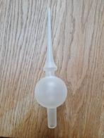 glazen kerstboom piek matglas/ frosted 27 cm, Ophalen of Verzenden, Nieuw