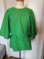 GANNI felgroene katoenen blouse mt 42, Kleding | Dames, Blouses en Tunieken, Ganni, Maat 42/44 (L), Ophalen of Verzenden, Zo goed als nieuw