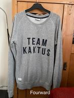 Sweater trui four ward katoen lichtgrijs tekst blauw 38/40 M, Maat 38/40 (M), Ophalen of Verzenden, Four ward, Grijs