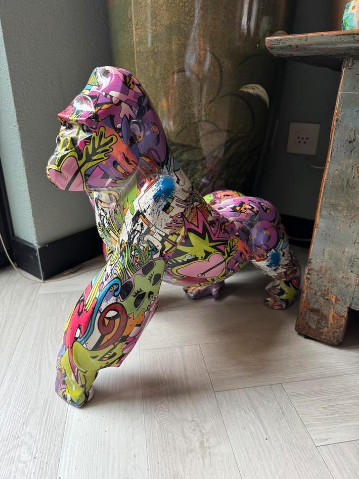 Gorilla beeld street art, Antiek en Kunst, Kunst | Designobjecten, Ophalen