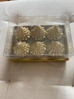 Gouden Kerstboom Kaarsjes (6 stuks), Overige materialen, Overige kleuren, Nieuw, Ophalen of Verzenden