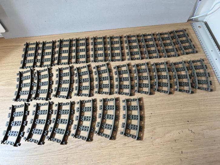Lego 9 Volt Rails Set | Recht + Bochten, Kinderen en Baby's, Speelgoed | Duplo en Lego, Gebruikt, Lego, Complete set, Ophalen of Verzenden