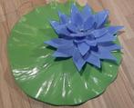 Waterlelie op blad van glas, Hobby en Vrije tijd, Almere, Nieuw, Ophalen of Verzenden, Glas en lood Tiffanyatelier