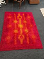 Vintage vloerkleed Desso jaren 70 rood / oranje / geel, Huis en Inrichting, Ophalen, Gebruikt, ., Vintage