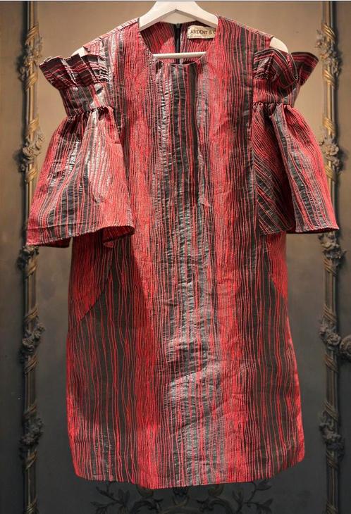 Structured Design jurk, Kleding | Dames, Jurken, Zo goed als nieuw, Rood, Ophalen of Verzenden
