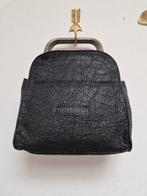 Zwart leren tas Shabbies., Sieraden, Tassen en Uiterlijk, Tassen | Damestassen, Ophalen of Verzenden, Gebruikt, Zwart, Handtas
