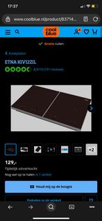ETNA KIV12ZIL Inductiekookplaat - Zo goed als nieuw!, Witgoed en Apparatuur, Kookplaten, Zo goed als nieuw, Inbouw, Inductie, 4 kookzones