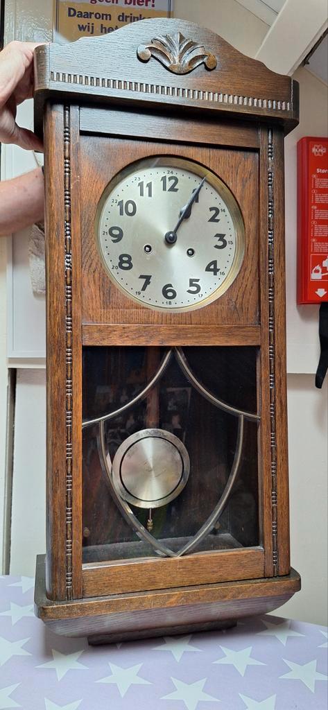 Antieke Wandklok - Prachtige Decoratie, Antiek en Kunst, Antiek | Klokken, Ophalen