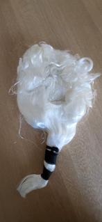 Carnaval Pruik Lakei - Wit, Ophalen of Verzenden, Gebruikt, Materiaal