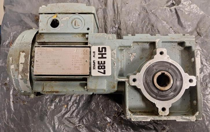 SEW Eurodrive WA30/T DR63M4 met reductie SH387, Doe-het-zelf en Verbouw, Motoren, Gebruikt, Elektromotor, Minder dan 1400 rpm