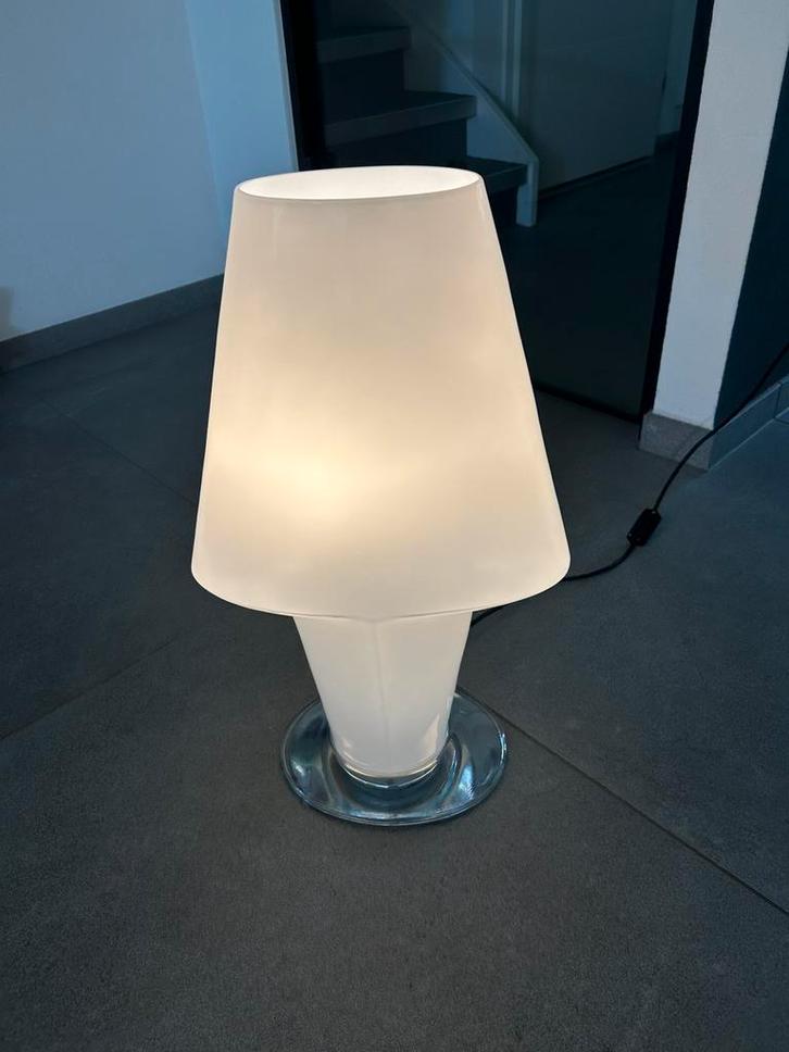 AV Mazzega XL Murano retro vintage design glazen lamp 1980, Huis en Inrichting, Lampen | Tafellampen, Ophalen