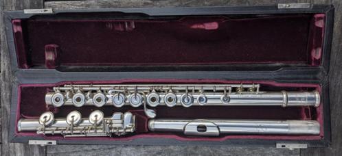 Parmenon zilveren dwarsfluit, Muziek en Instrumenten, Blaasinstrumenten | Dwarsfluiten en Piccolo's, Zo goed als nieuw, Dwarsfluit