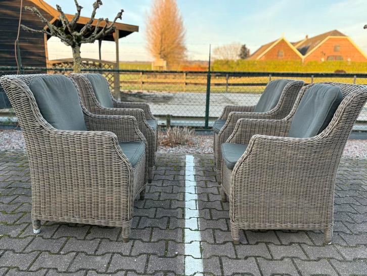 Prachtige 4 Seasons Brighton dining stoelen, Tuin en Terras, Tuinsets en Loungesets, Zo goed als nieuw, Wicker, Ophalen