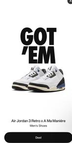 Jordan3 A manier maat 43, Kleding | Heren, Schoenen, Ophalen of Verzenden, Nieuw