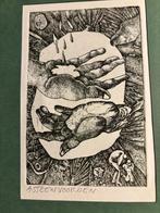 Vrije grafiek van Ab Steenvoorden - Handen, Antiek en Kunst, Kunst | Etsen en Gravures, Ophalen of Verzenden
