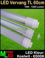 LED TL T8 60cm 600mm 10W 840 Koelwit 6500K - 4 stuks, Led-lamp, Minder dan 30 watt, LED vervang TL, Nieuw