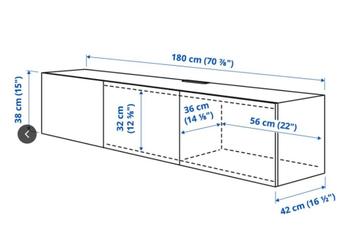Ikea besta zwart bruin tv meubel - afbeelding 2