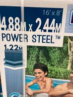 Bestway zwembad 488 x 244 x 122 cm | Rechthoekig Power Steel, Nieuw, Rechthoekig, Ophalen of Verzenden