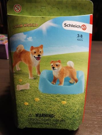 NIEUW Schleich hondjes Shiba Inu moeder met pup 42479 beschikbaar voor biedingen