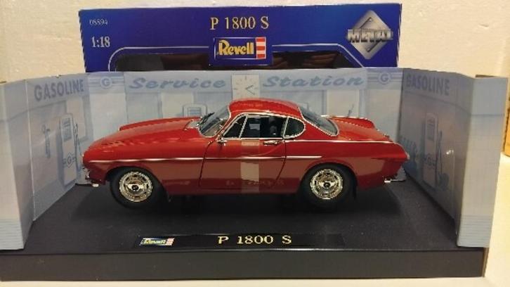 Volvo P 1800 S coupe donker rood Revell metal 1:18 KRD, Hobby en Vrije tijd, Modelauto's | 1:18, Zo goed als nieuw, Auto, Revell