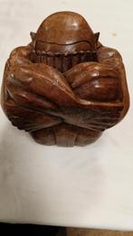 Groot houten Yogiman / Weeping Buddha beeld, Ophalen of Verzenden, Zo goed als nieuw