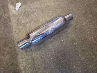 Uitlaat demper rvs 45 mm lengte 30 cm, Watersport en Boten, Bootonderdelen, Gebruikt