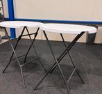 Statafels 2 x in nieuwstaat. Inclusief zwarte tafel rokken, Ophalen, Zo goed als nieuw