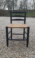 Eetkamerstoel jaren 70 REFURBISHED Frankrijk, Huis en Inrichting, Stoelen, Ophalen of Verzenden, Zo goed als nieuw, Zwart, Eén