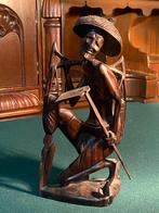 Handgesneden hardhouten boer – Indonesisch houtsnijwerk, Ophalen of Verzenden