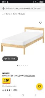 bed and bed frame, Huis en Inrichting, Ophalen of Verzenden, Zo goed als nieuw, Tweepersoons, Hout