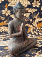 Mooie antieke Oosterse verguld houten Boeddha 25,5 cm., Ophalen of Verzenden