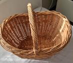 Rieten mand, diverse mandjes, dienblad en bakje, Mand, Rond, Ophalen of Verzenden, Zo goed als nieuw