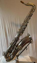 Verzilverde Buescher True Tone Tenorsaxofoon 1919, Muziek en Instrumenten, Blaasinstrumenten | Saxofoons, Ophalen of Verzenden
