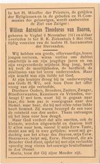 Willem A.Th. van Haaren 1911 Veghel + 1940 Veghel, 28 jaar, Verzenden